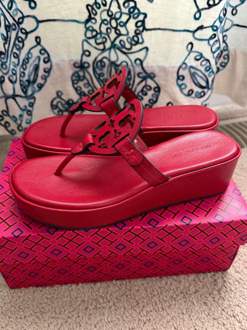 Tory Burch Miller Wedge Sandals - Picture 3 of 6
